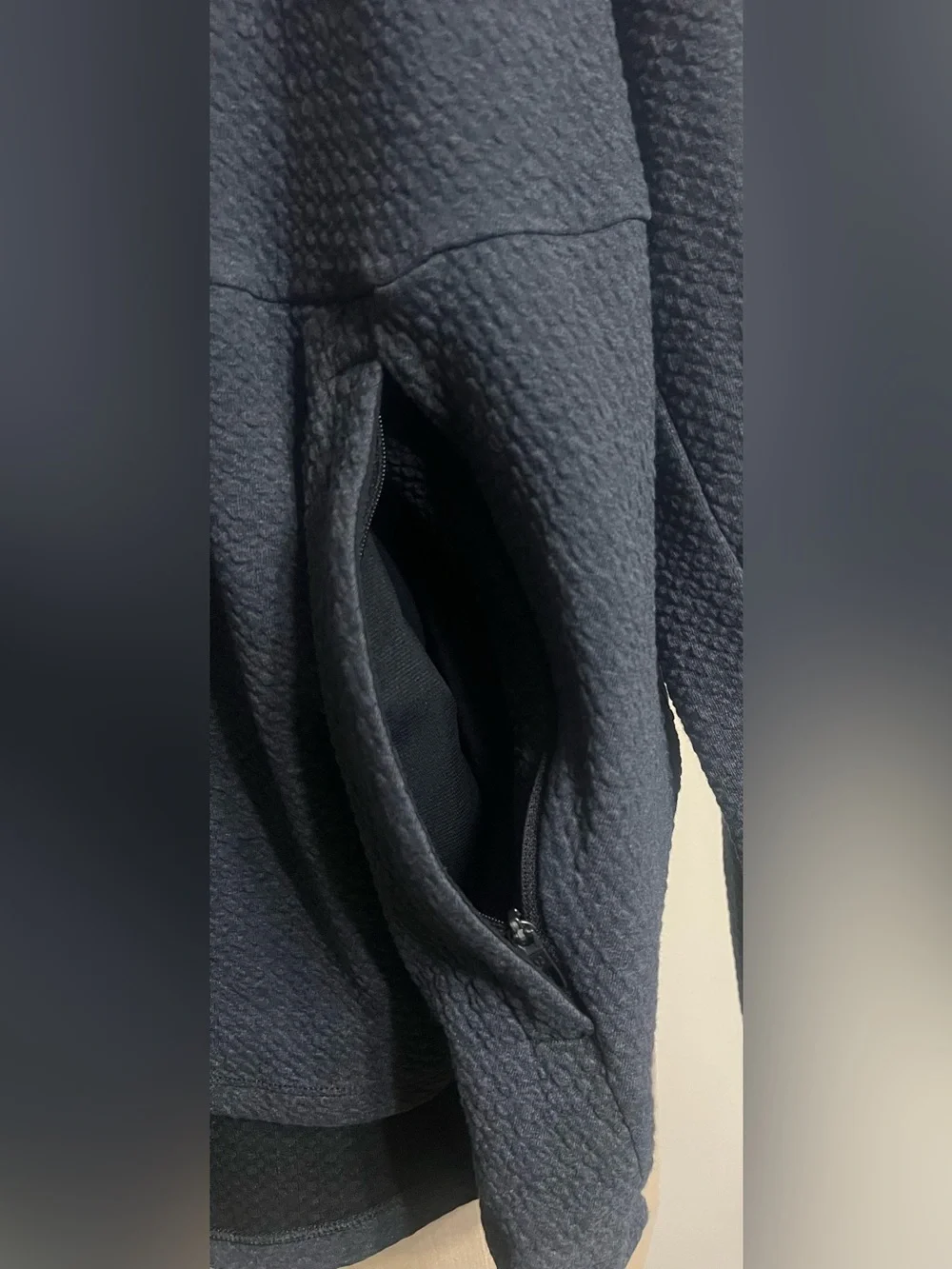 Lululemon At Ease Crew Waffle Texture Dark Grey Size XXL